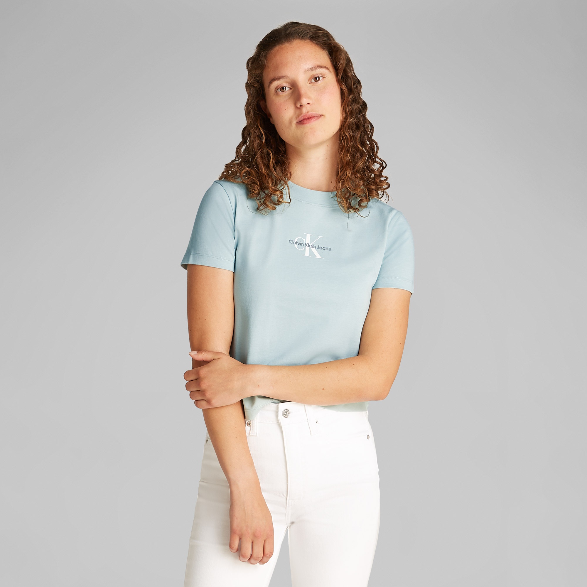 Calvin Klein Monologo Baby Kadın Mavi T-Shirt