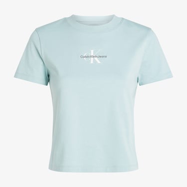  Calvin Klein Monologo Baby Kadın Mavi T-Shirt