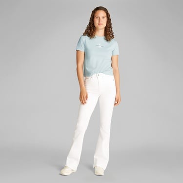  Calvin Klein Monologo Baby Kadın Mavi T-Shirt