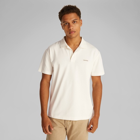  Calvin Klein Calvin Klein Label Erkek Beyaz Polo
