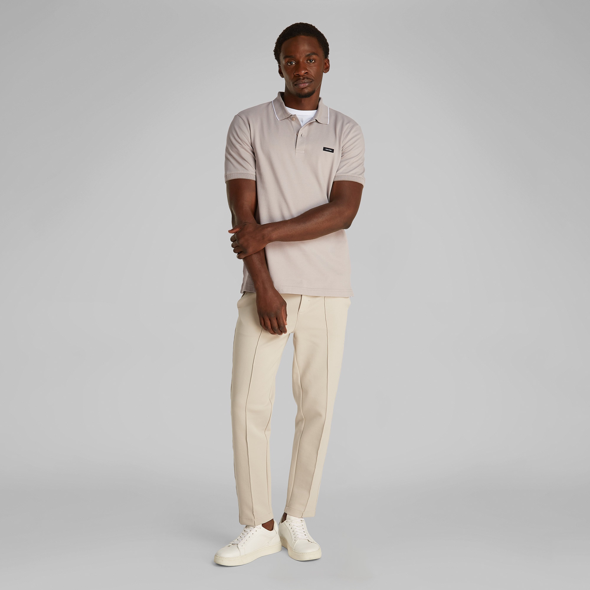 Calvin Klein Erkek Gri Polo