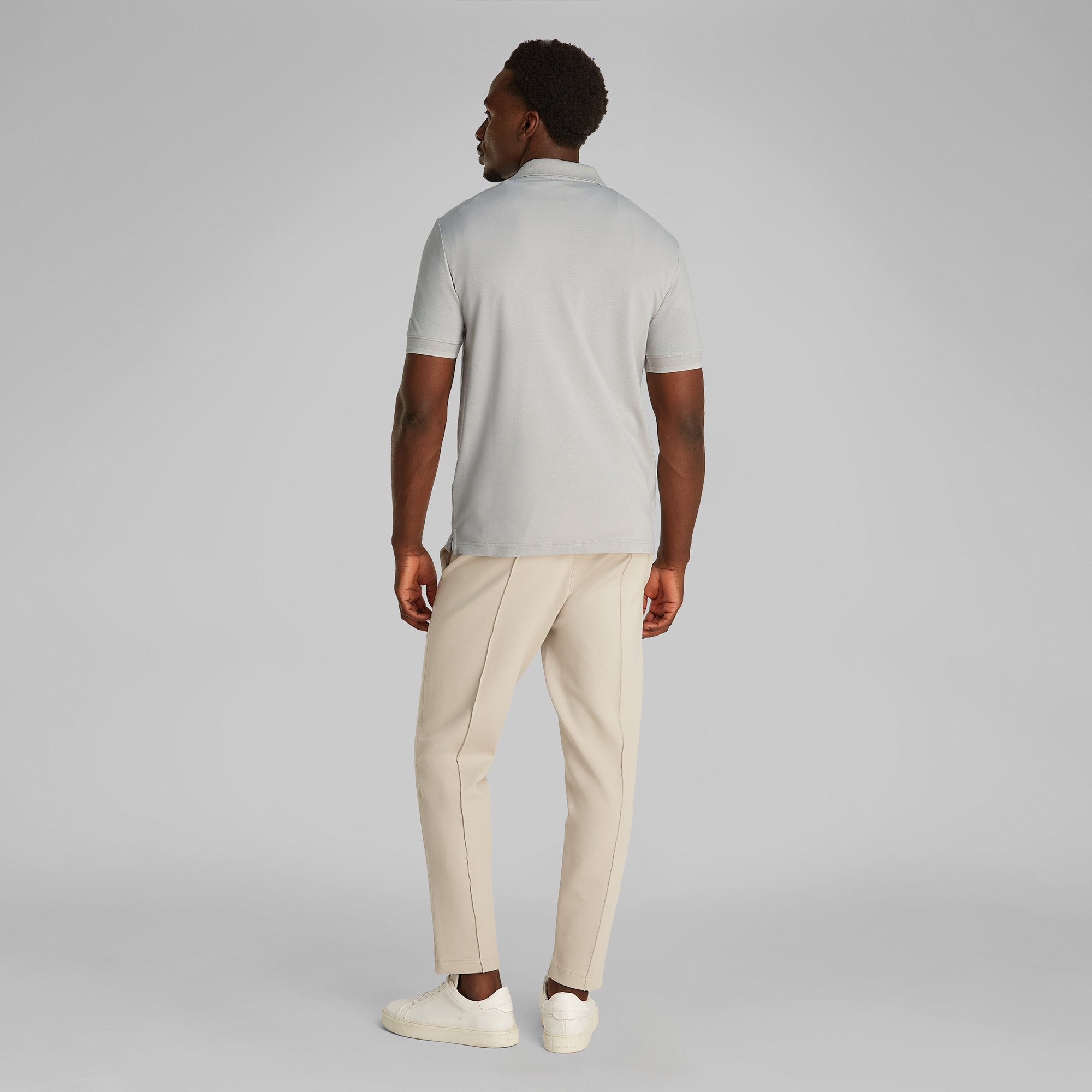 Calvin Klein Erkek Gri Polo