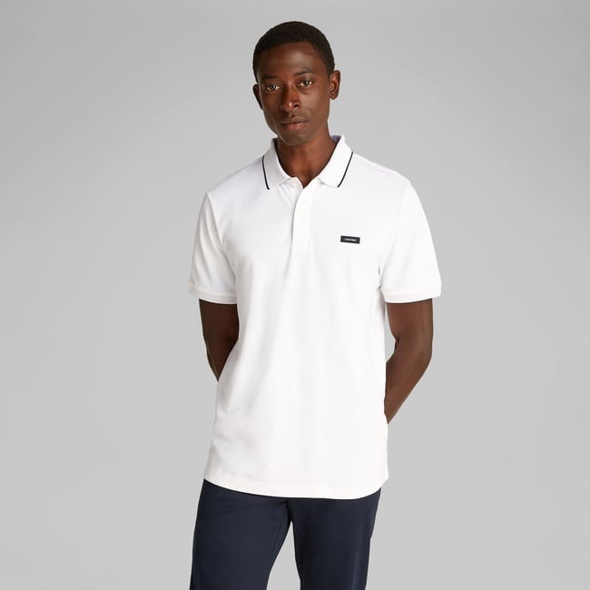  Calvin Klein Erkek Beyaz Polo