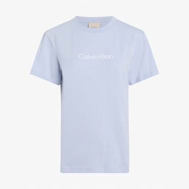  Calvin Klein Hero Logo Regular Kadın Mavi T-Shirt