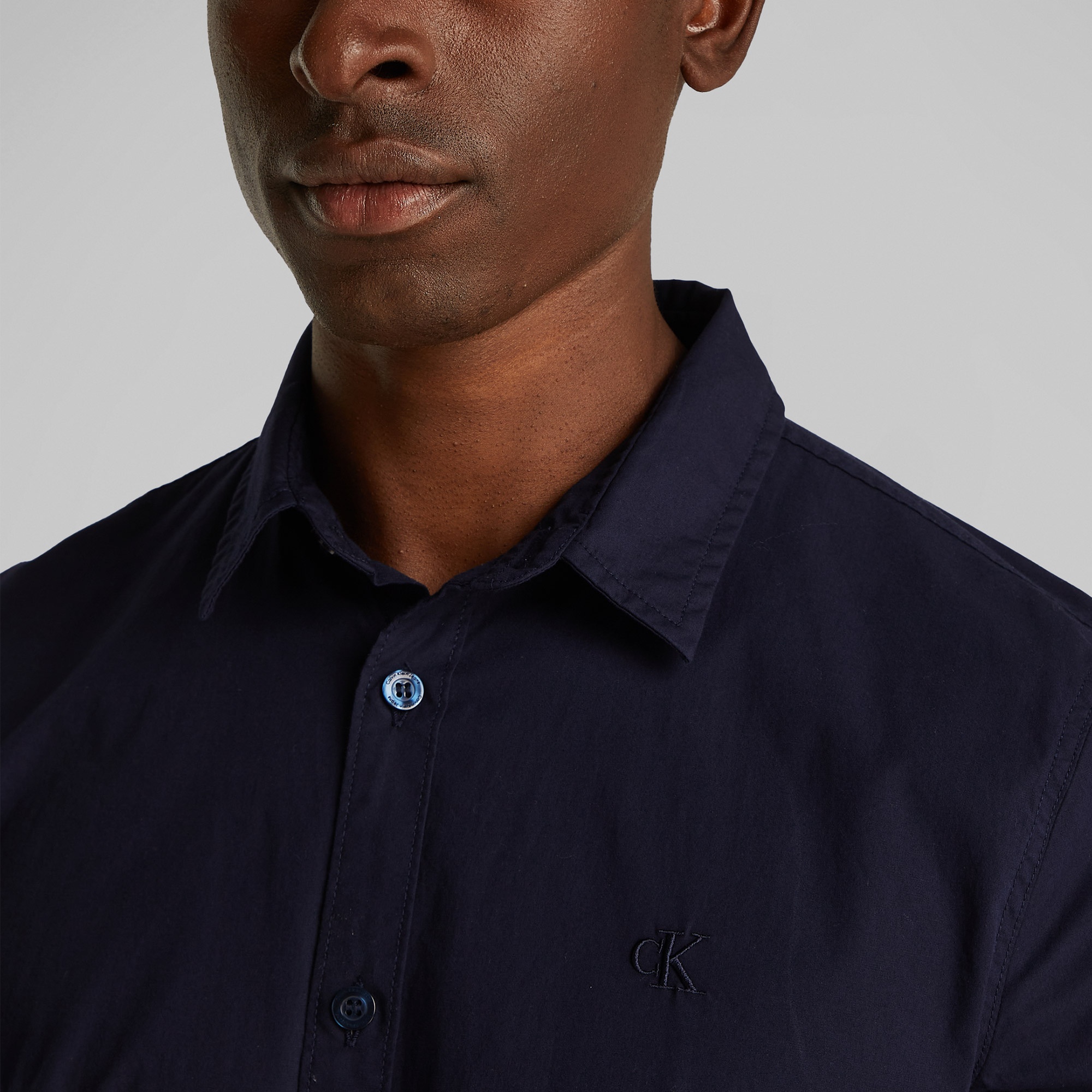 Calvin Klein Slim Stretch Erkek Lacivert Gömlek
