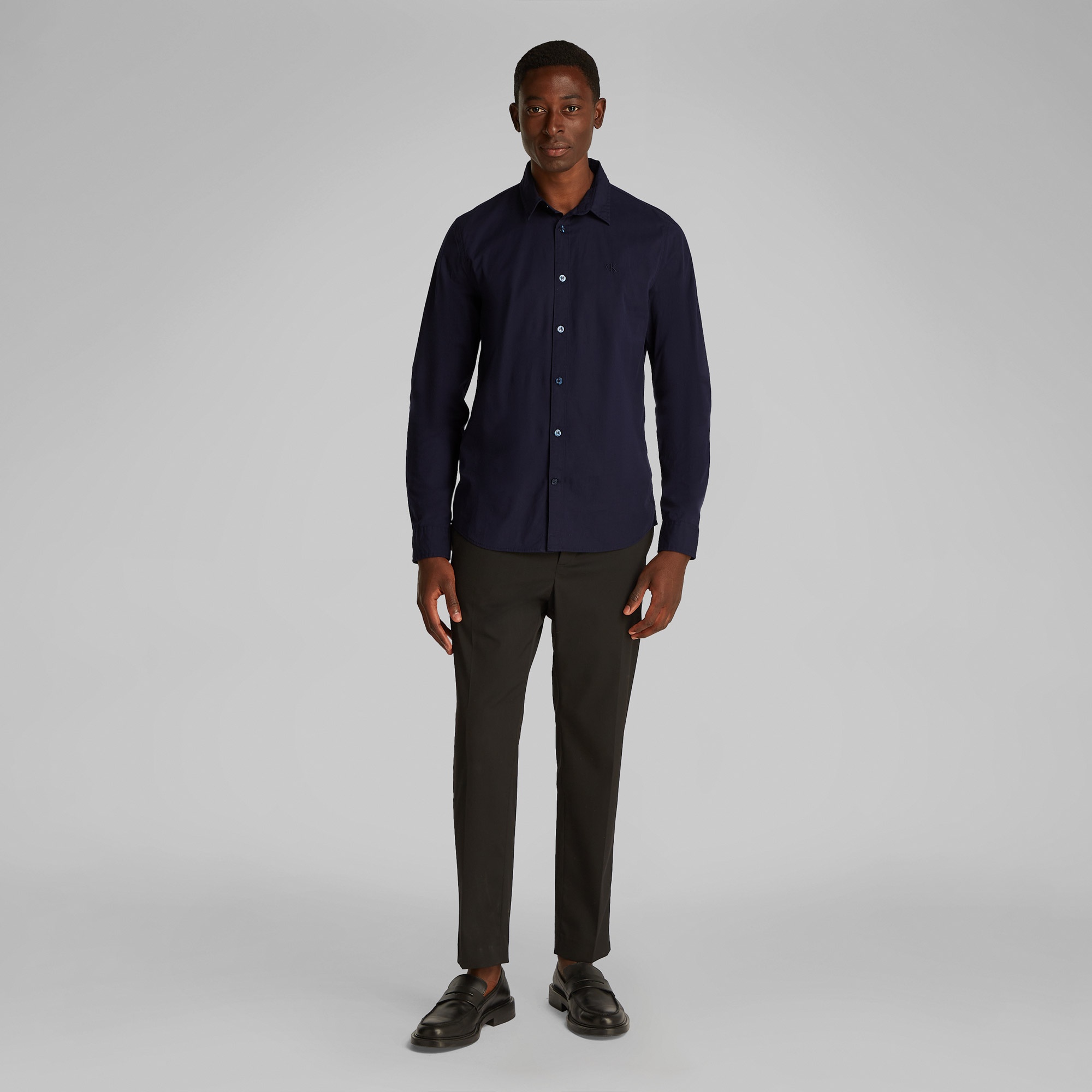 Calvin Klein Slim Stretch Erkek Lacivert Gömlek