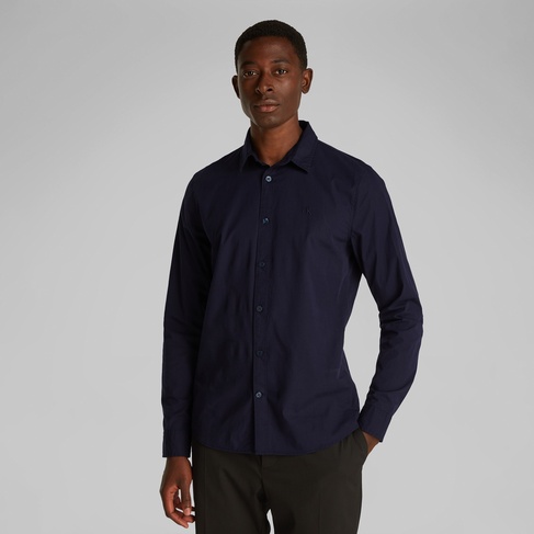  Calvin Klein Slim Stretch Erkek Lacivert Gömlek