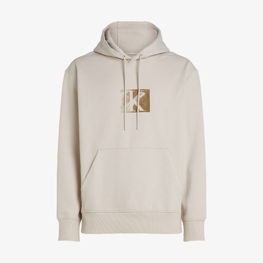  Calvin Klein Small Box Erkek Bej Sweatshirt