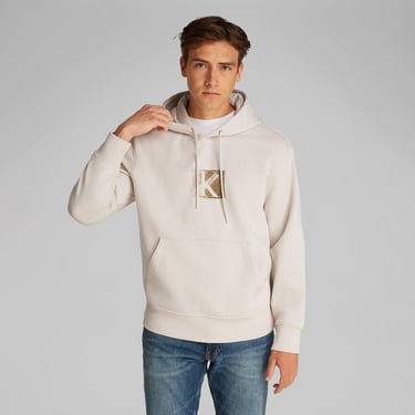  Calvin Klein Small Box Erkek Bej Sweatshirt
