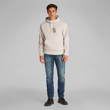  Calvin Klein Small Box Erkek Bej Sweatshirt