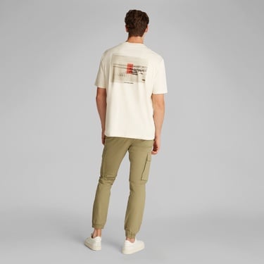  Calvin Klein Lenticular Shoreline Erkek Beyaz T-Shirt