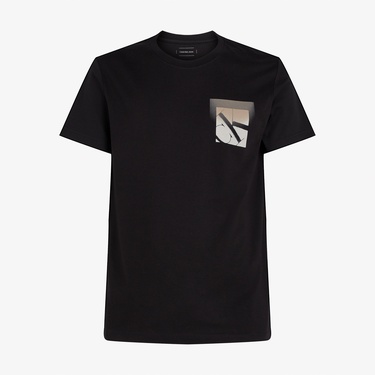  Calvin Klein Soft Box Monogram Erkek Siyah T-Shirt