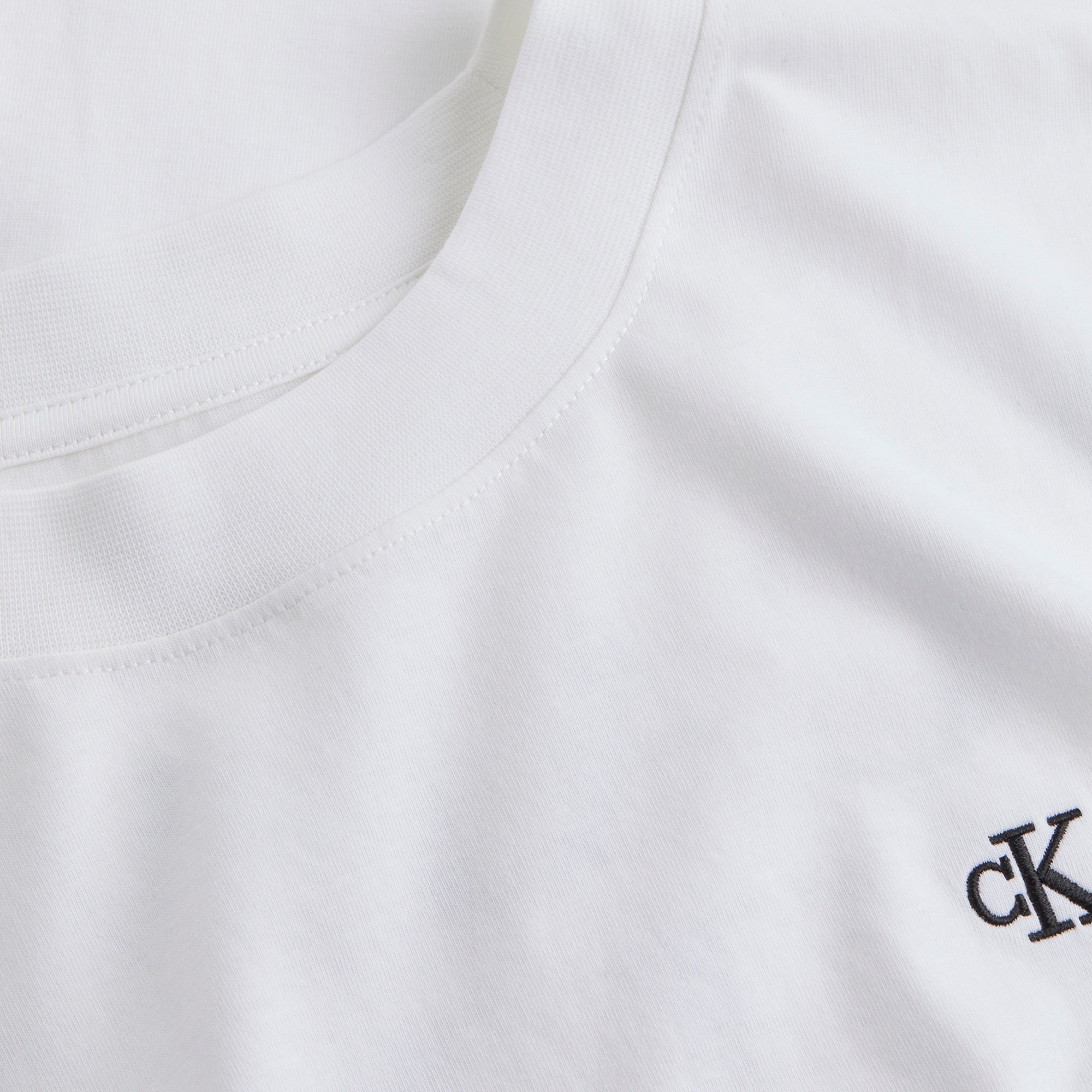 Calvin Klein Serif Font Graphic Erkek Beyaz T-Shirt