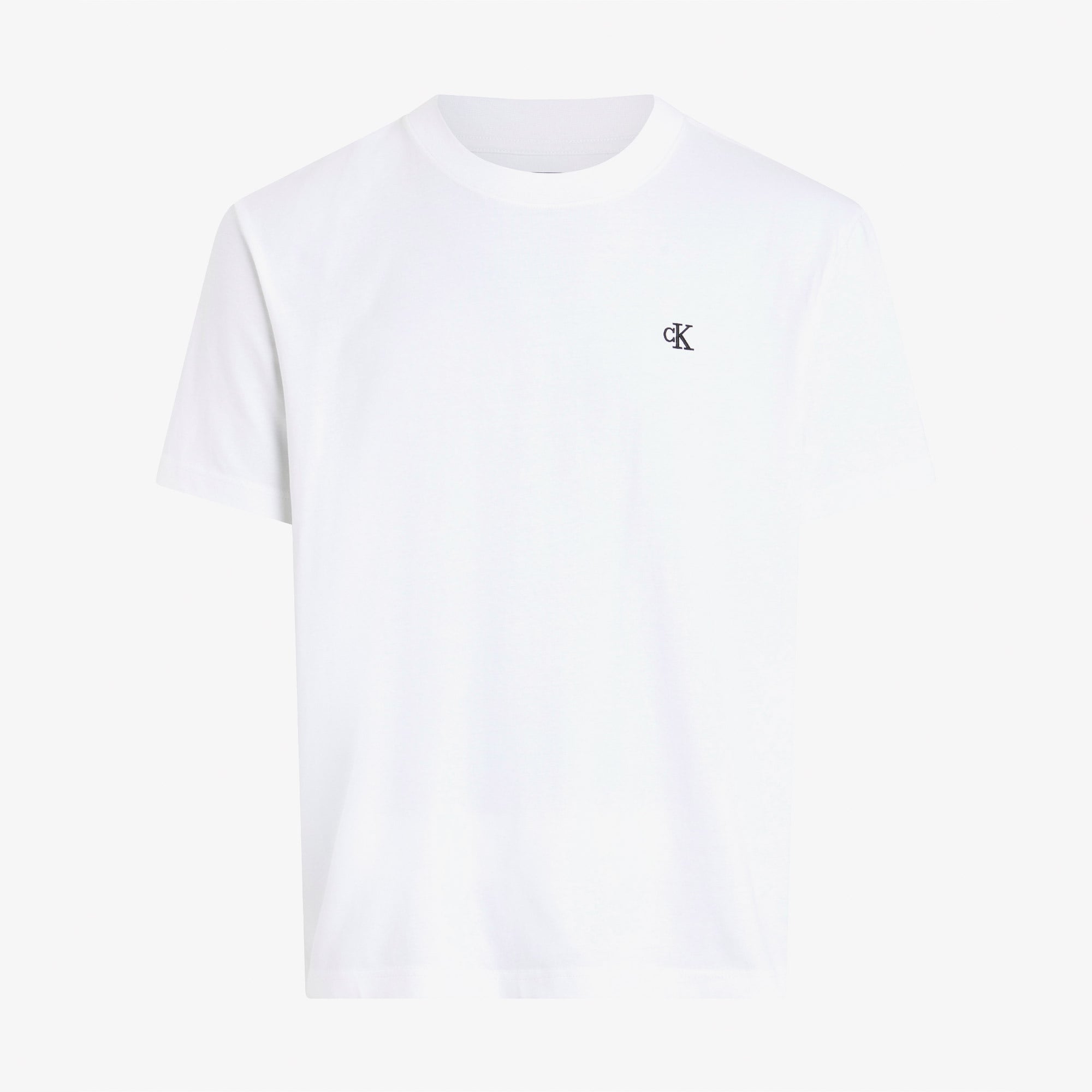 Calvin Klein Serif Font Graphic Erkek Beyaz T-Shirt