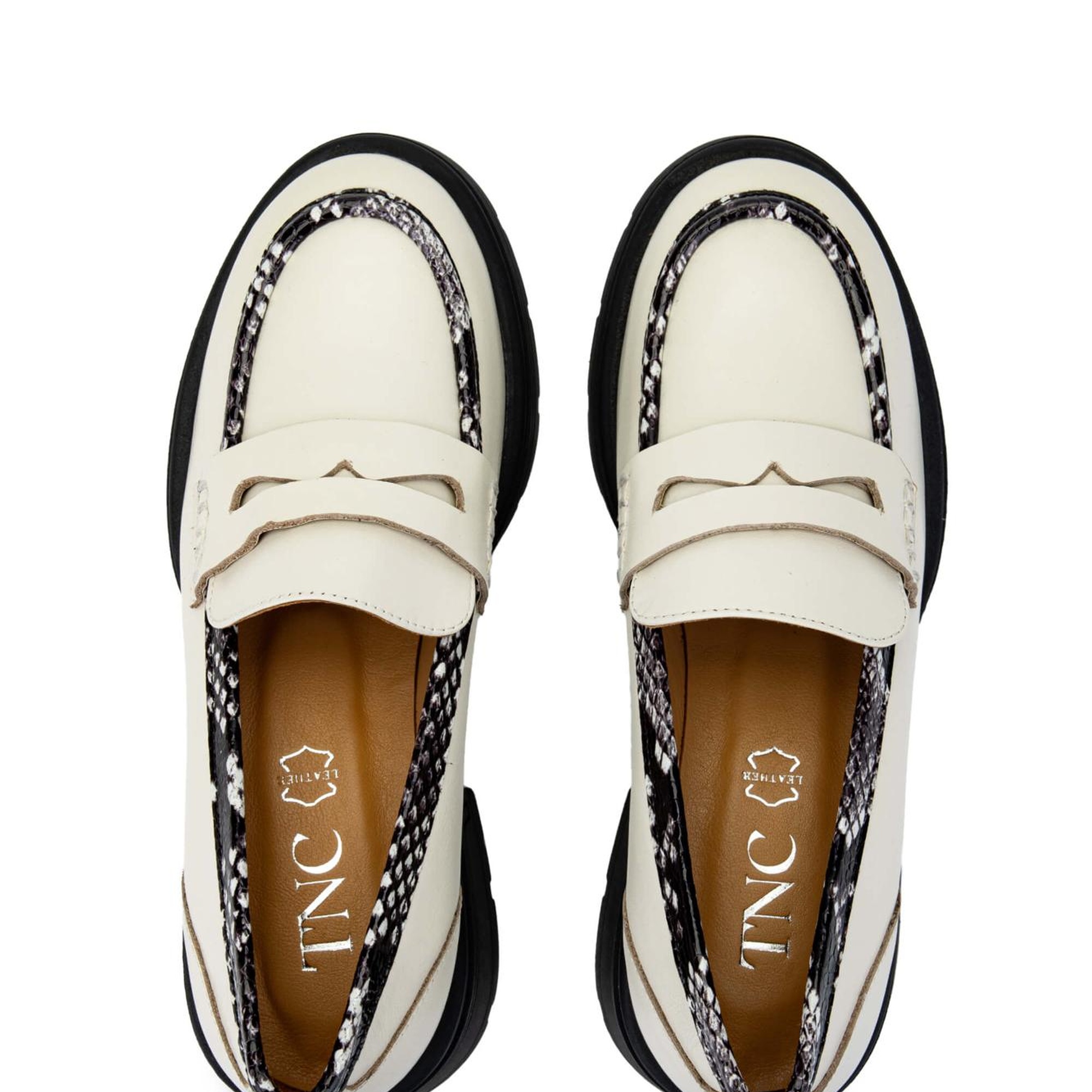 Tamer Tanca Kadın Hakiki Deri Bej Loafer Ayakkabı