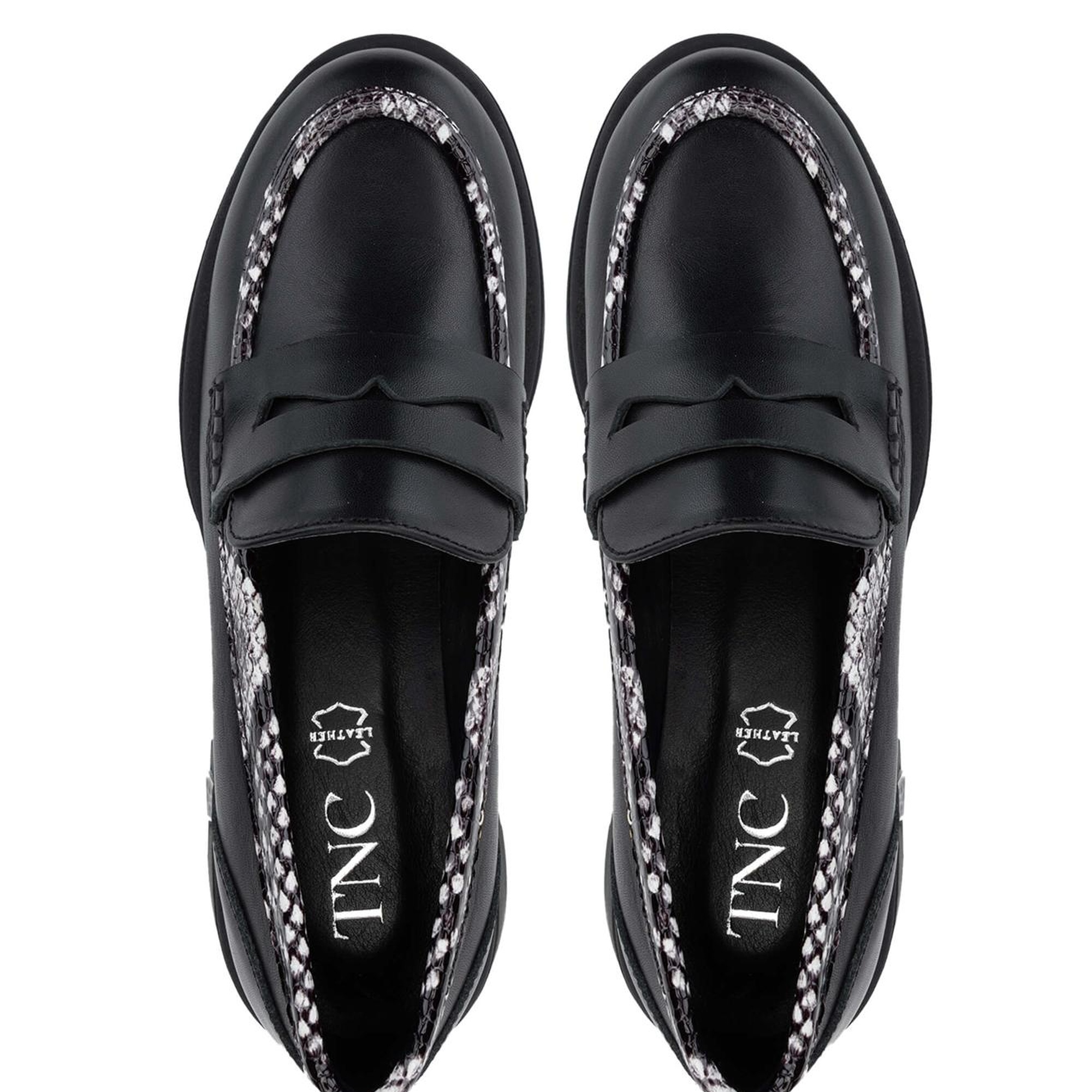 Tamer Tanca Kadın Hakiki Deri Siyah Loafer Ayakkabı