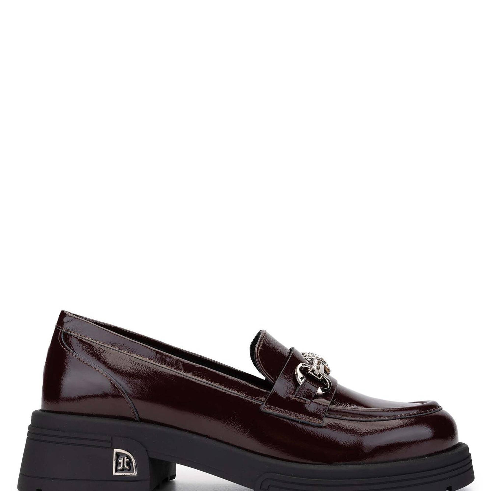 Tamer Tanca Kadın Hakiki Deri Bordo Rugan Loafer Ayakkabı