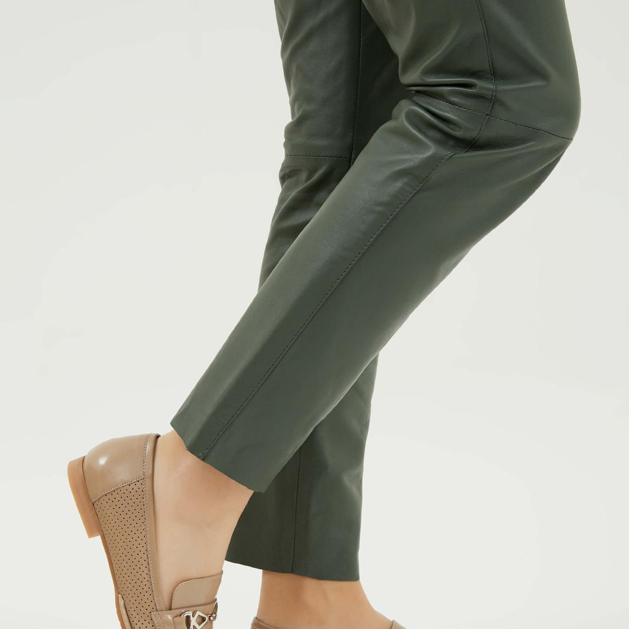 Tamer Tanca Kadın Hakiki Deri Vizon Rugan Makosen Ayakkabı