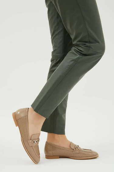  Tamer Tanca Kadın Hakiki Deri Vizon Rugan Makosen Ayakkabı