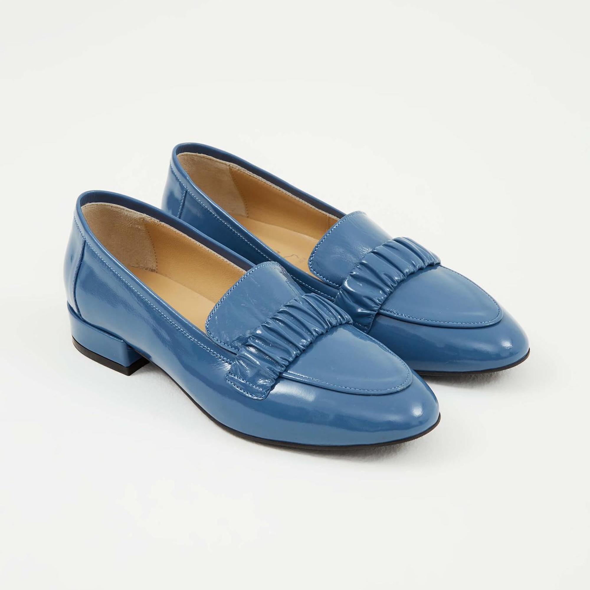 Tamer Tanca Kadın Hakiki Deri Mavi Makosen Ayakkabı