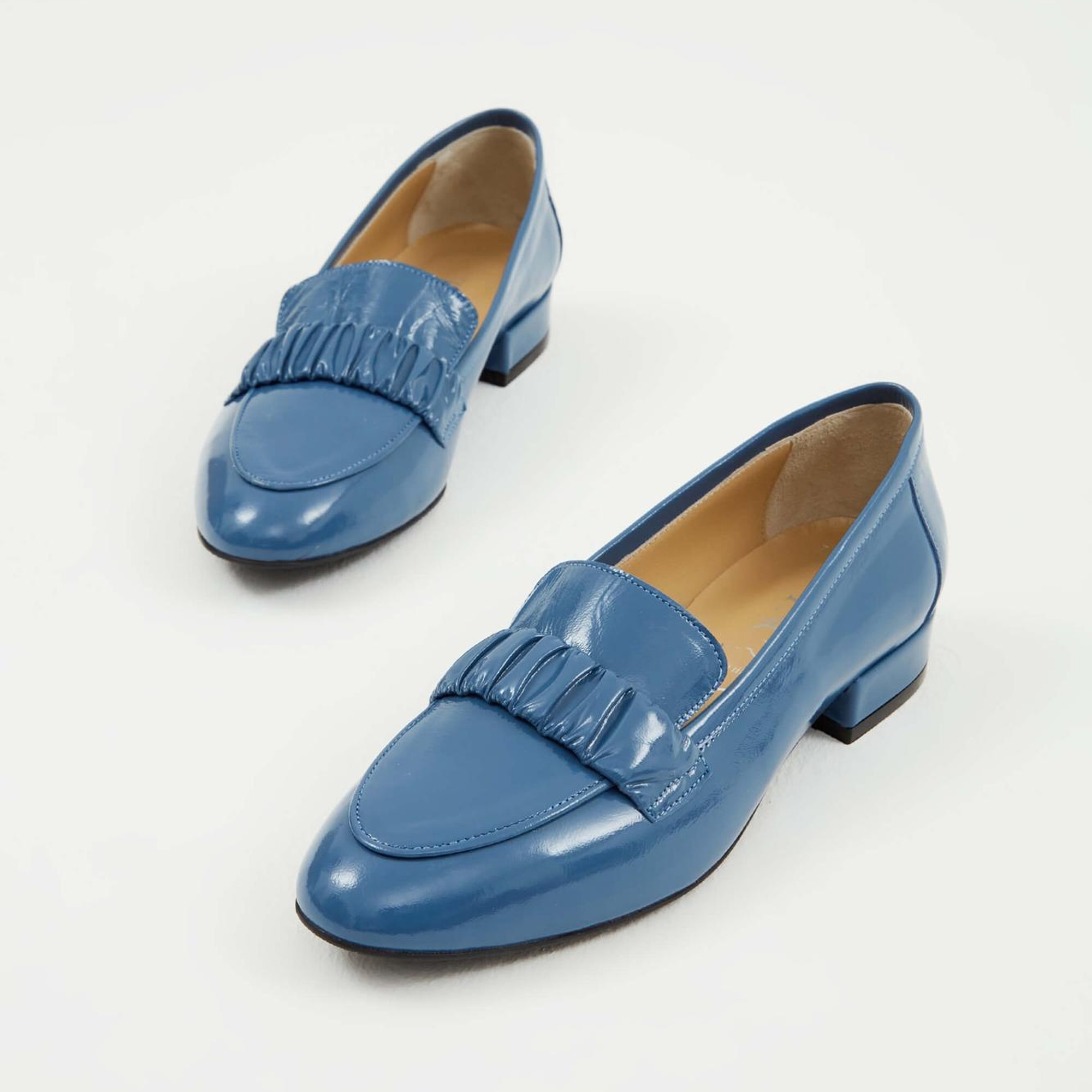 Tamer Tanca Kadın Hakiki Deri Mavi Makosen Ayakkabı