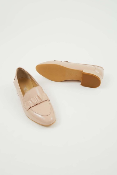  Tamer Tanca Kadın Hakiki Deri Bej Makosen Ayakkabı