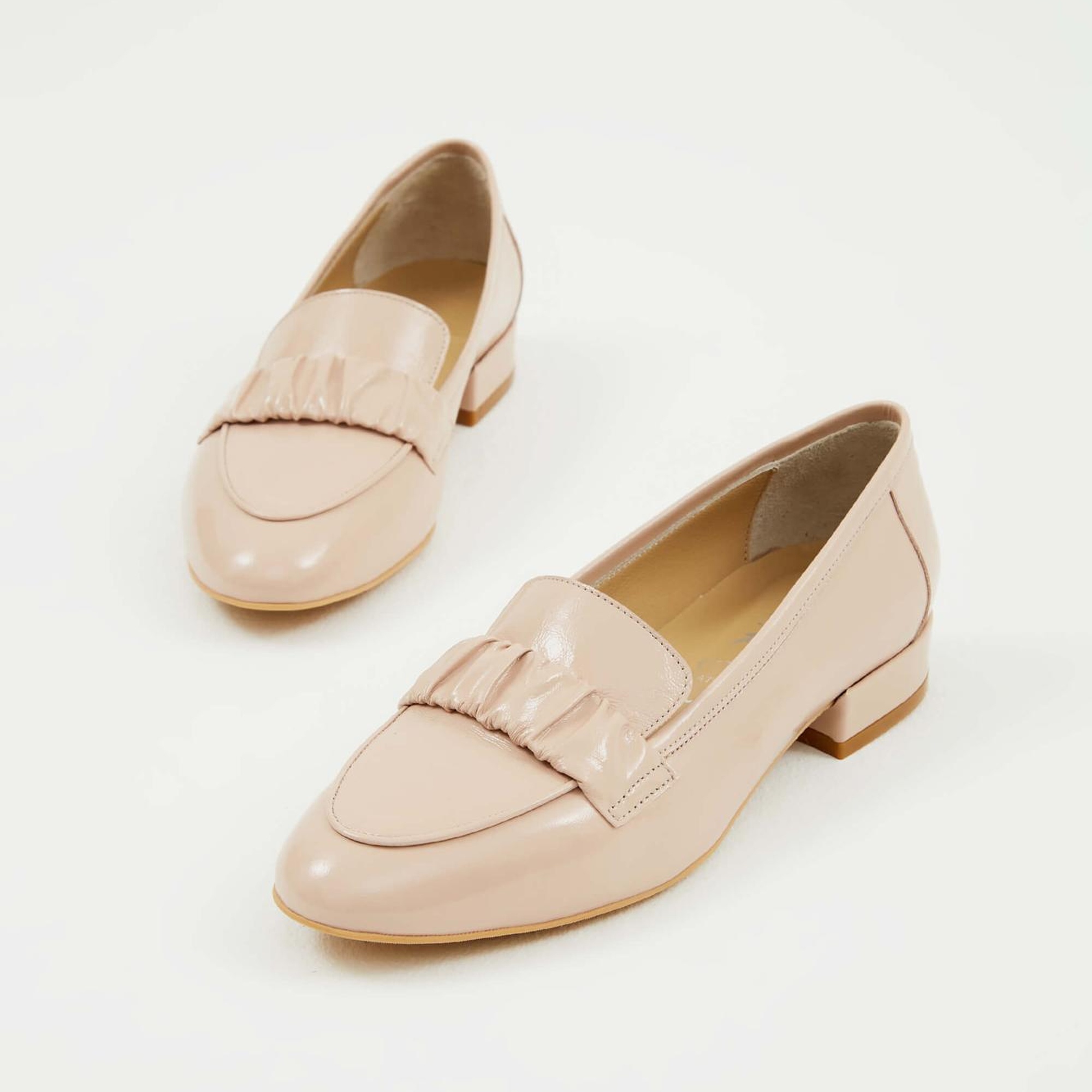 Tamer Tanca Kadın Hakiki Deri Bej Makosen Ayakkabı