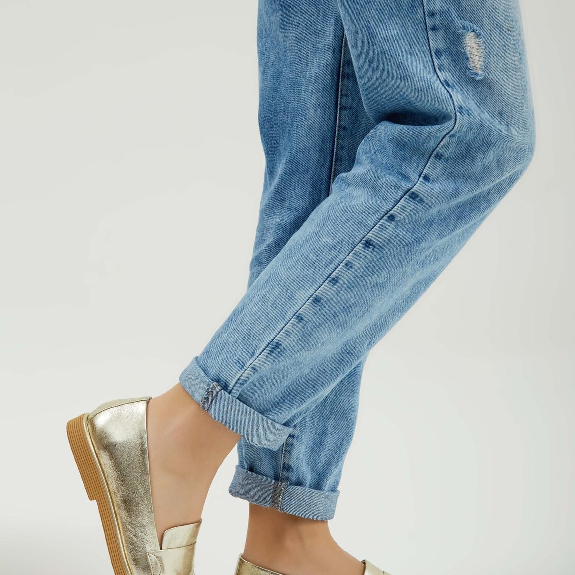 Tamer Tanca Kadın Hakiki Deri Altın Makosen Ayakkabı