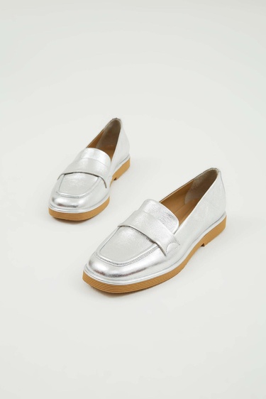  Tamer Tanca Kadın Hakiki Deri Lame Makosen Ayakkabı