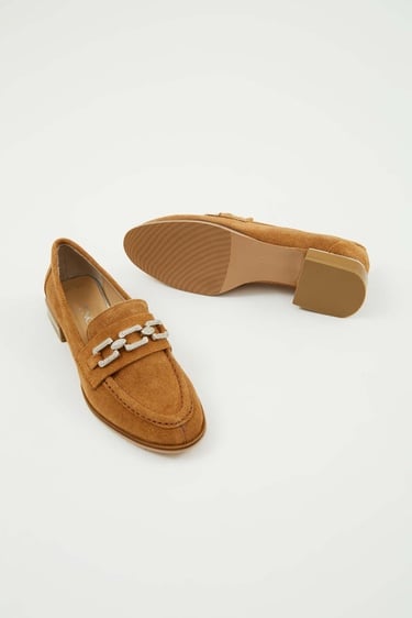  Tamer Tanca Kadın Hakiki Deri Kahverengi Makosen Ayakkabı