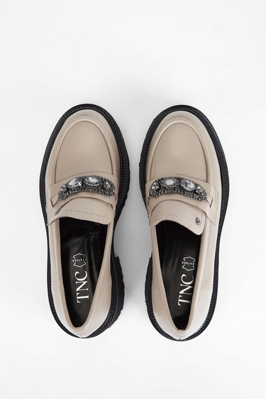  Tamer Tanca Kadın Hakiki Deri Vizon Loafer Ayakkabı