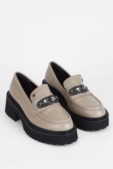  Tamer Tanca Kadın Hakiki Deri Vizon Loafer Ayakkabı