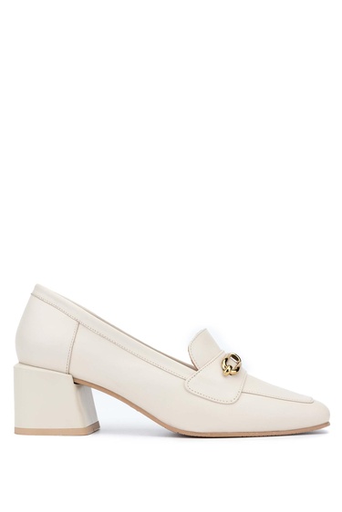  Tamer Tanca Kadın Hakiki Deri Bej Makosen Ayakkabı