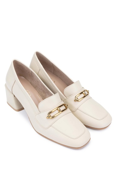  Tamer Tanca Kadın Hakiki Deri Bej Makosen Ayakkabı