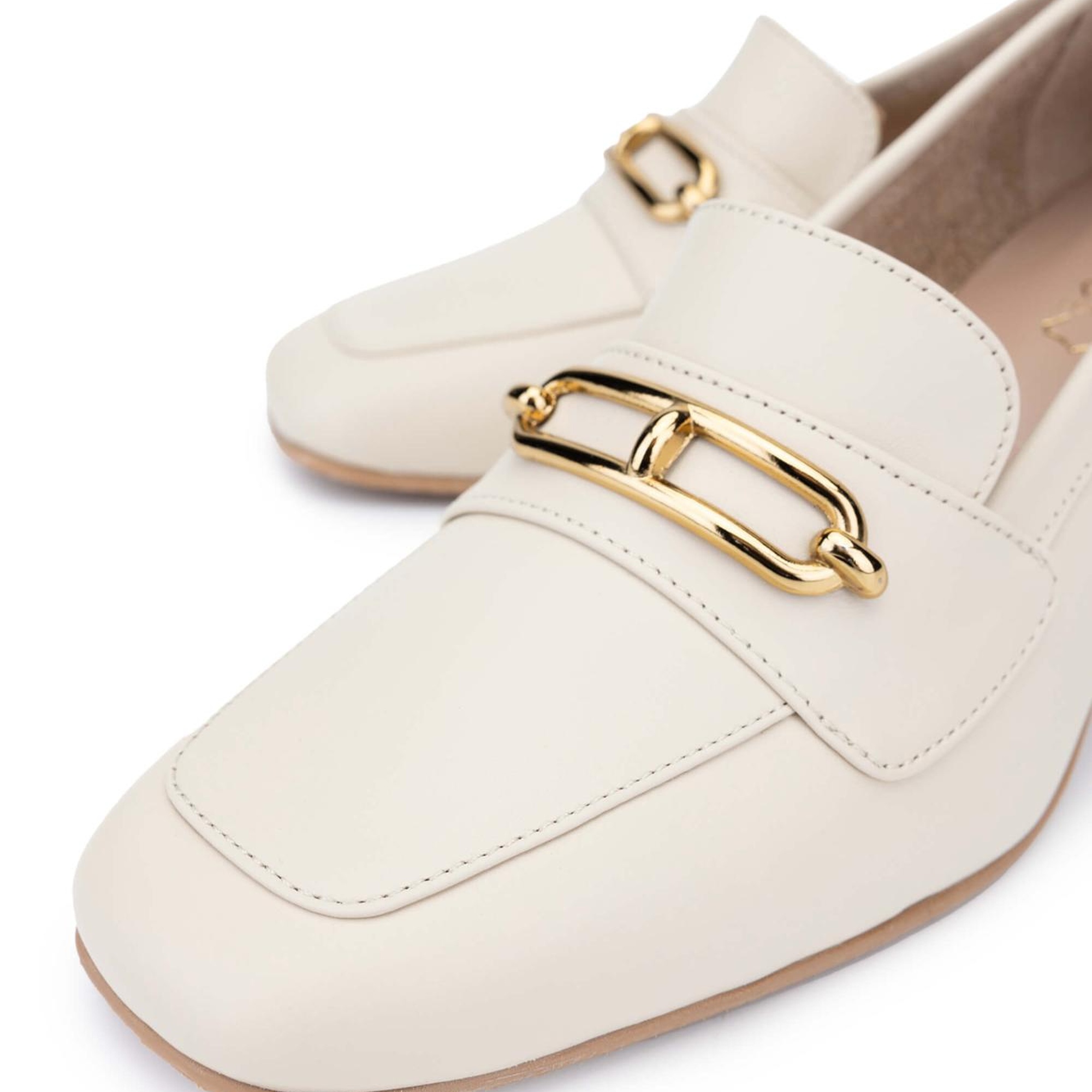 Tamer Tanca Kadın Hakiki Deri Bej Makosen Ayakkabı