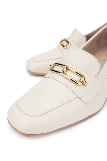  Tamer Tanca Kadın Hakiki Deri Bej Makosen Ayakkabı