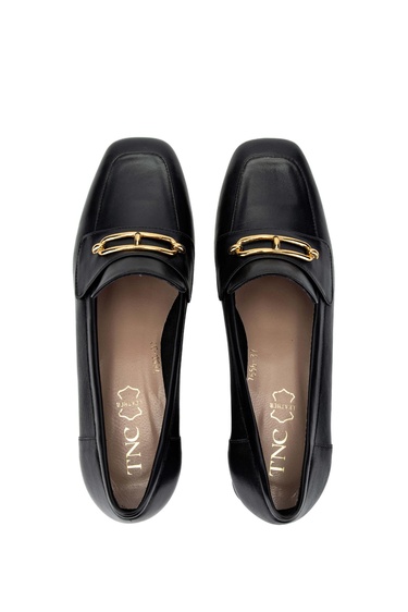  Tamer Tanca Kadın Hakiki Deri Siyah Deri Makosen Ayakkabı