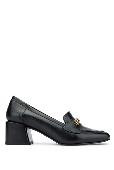  Tamer Tanca Kadın Hakiki Deri Siyah Deri Makosen Ayakkabı