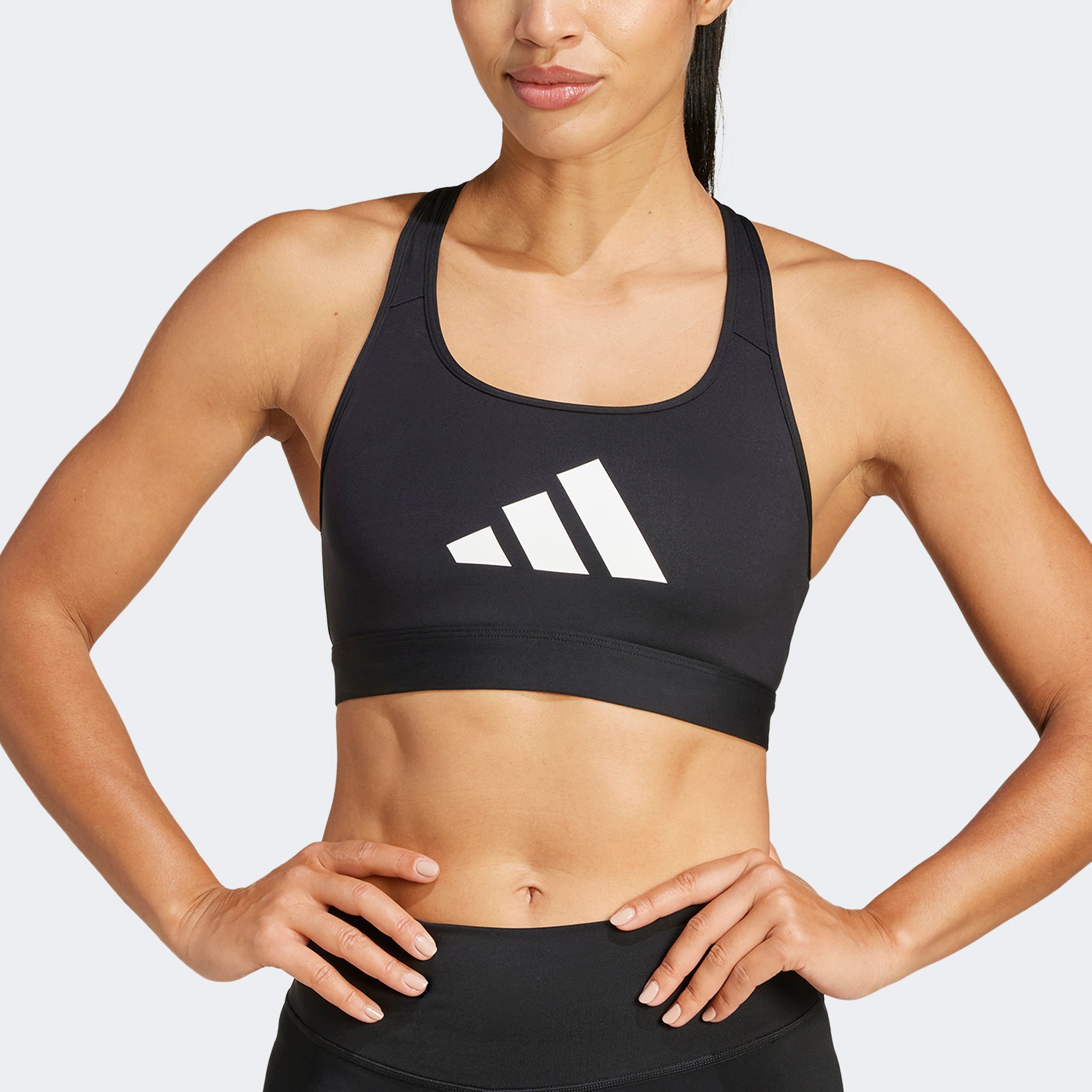 adidas Powerreact Graphic Kadın Siyah Antrenman Bra