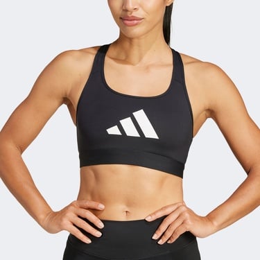  adidas Powerreact Graphic Kadın Siyah Antrenman Bra