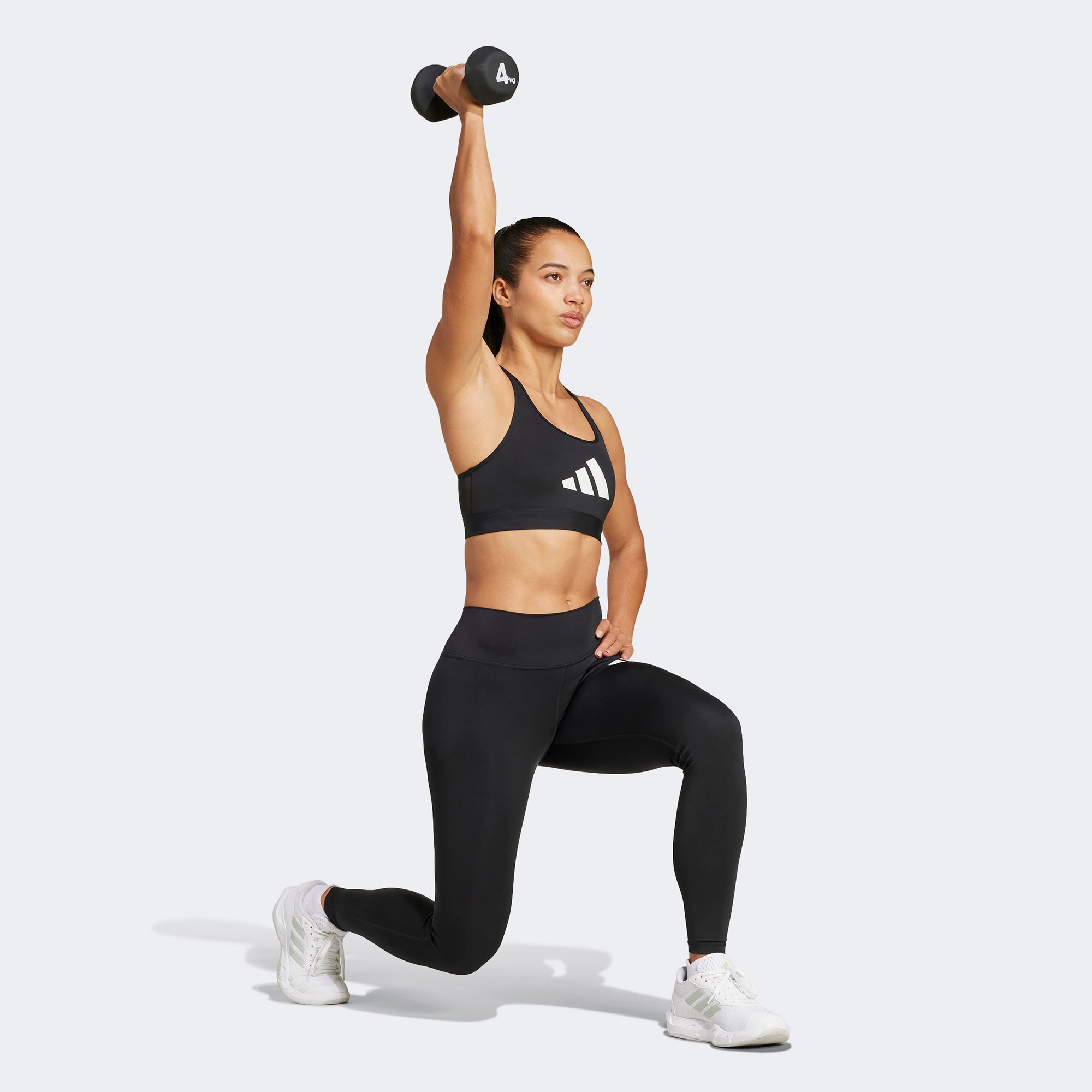 adidas Powerreact Graphic Kadın Siyah Antrenman Bra