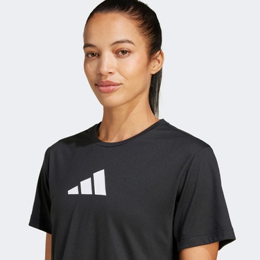  adidas Train Essentials Big Logo Pernce Kadın Siyah Antrenman T-Shirt