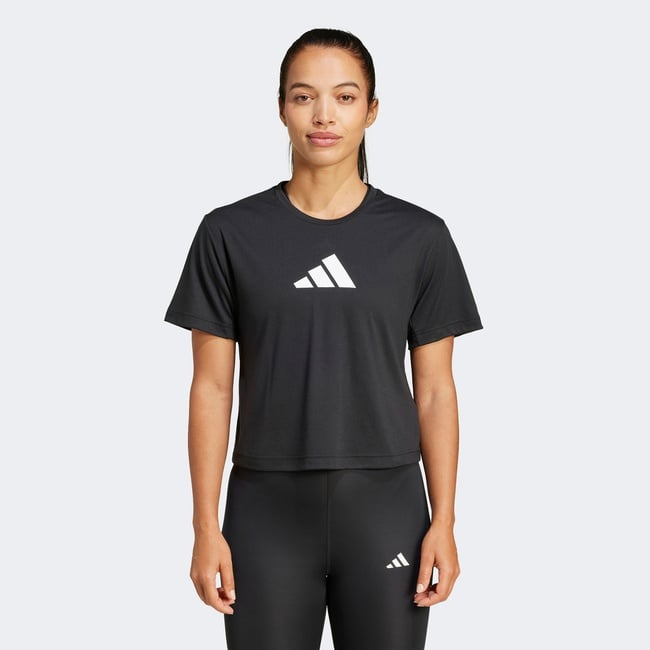  adidas Train Essentials Big Logo Pernce Kadın Siyah Antrenman T-Shirt