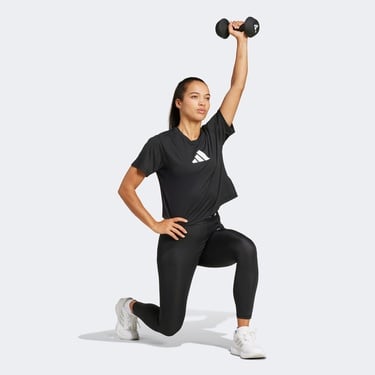  adidas Train Essentials Big Logo Pernce Kadın Siyah Antrenman T-Shirt