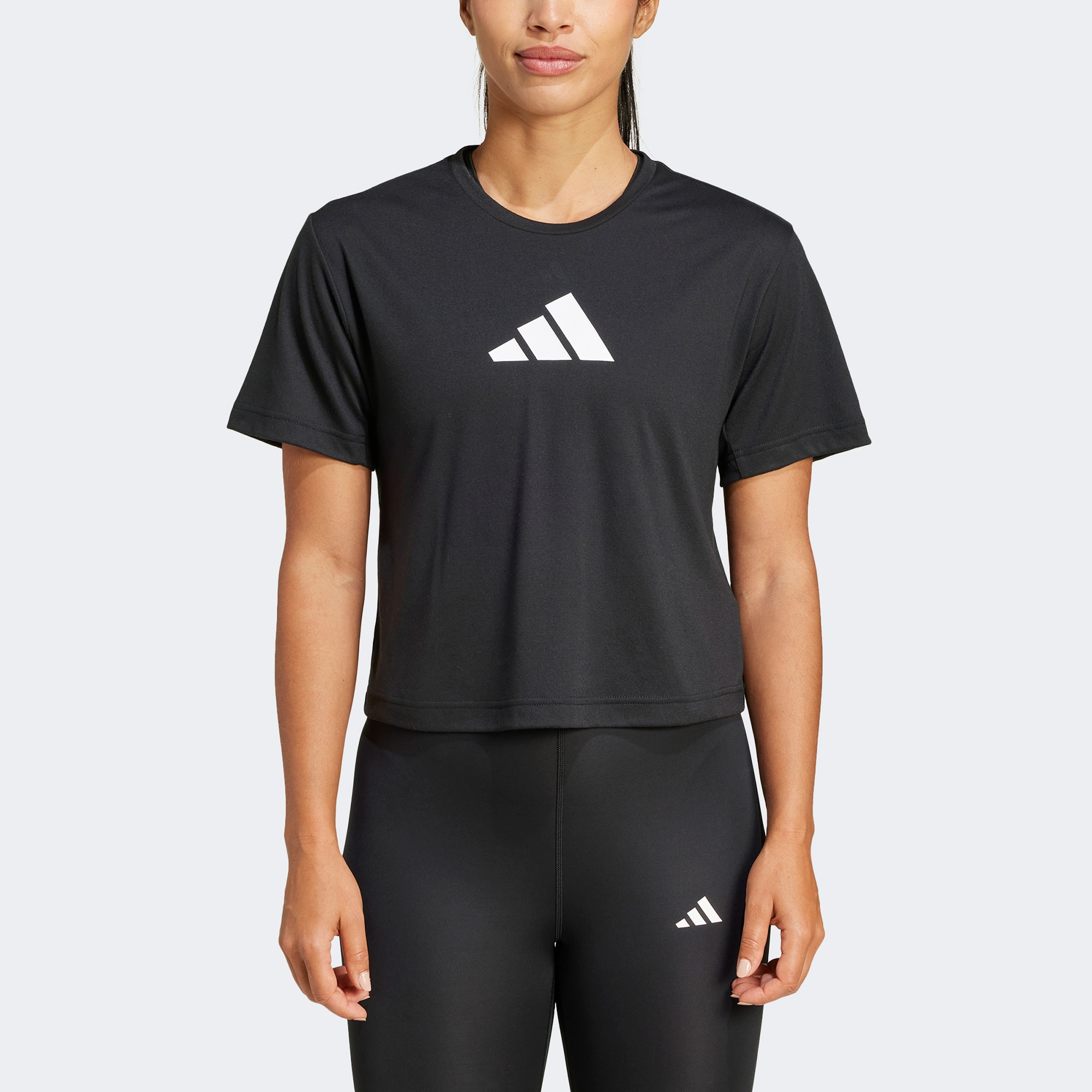 adidas Train Essentials Big Logo Pernce Kadın Siyah Antrenman T-Shirt