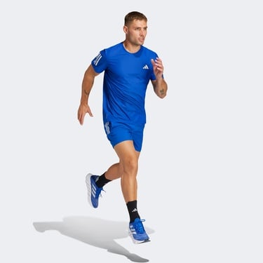  adidas Own The Run Erkek Mavi Koşu T-Shirt