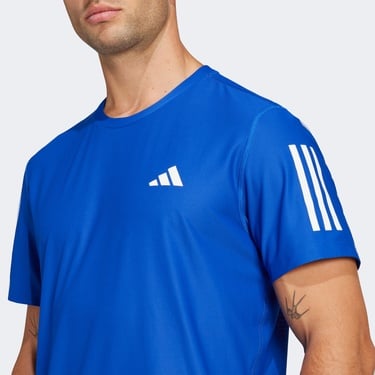  adidas Own The Run Erkek Mavi Koşu T-Shirt