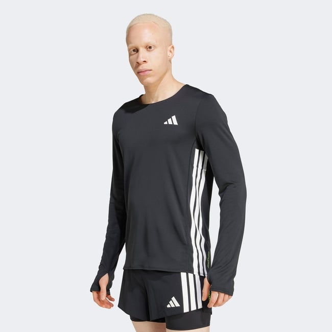  adidas Adizero Erkek Siyah Koşu T-Shirt