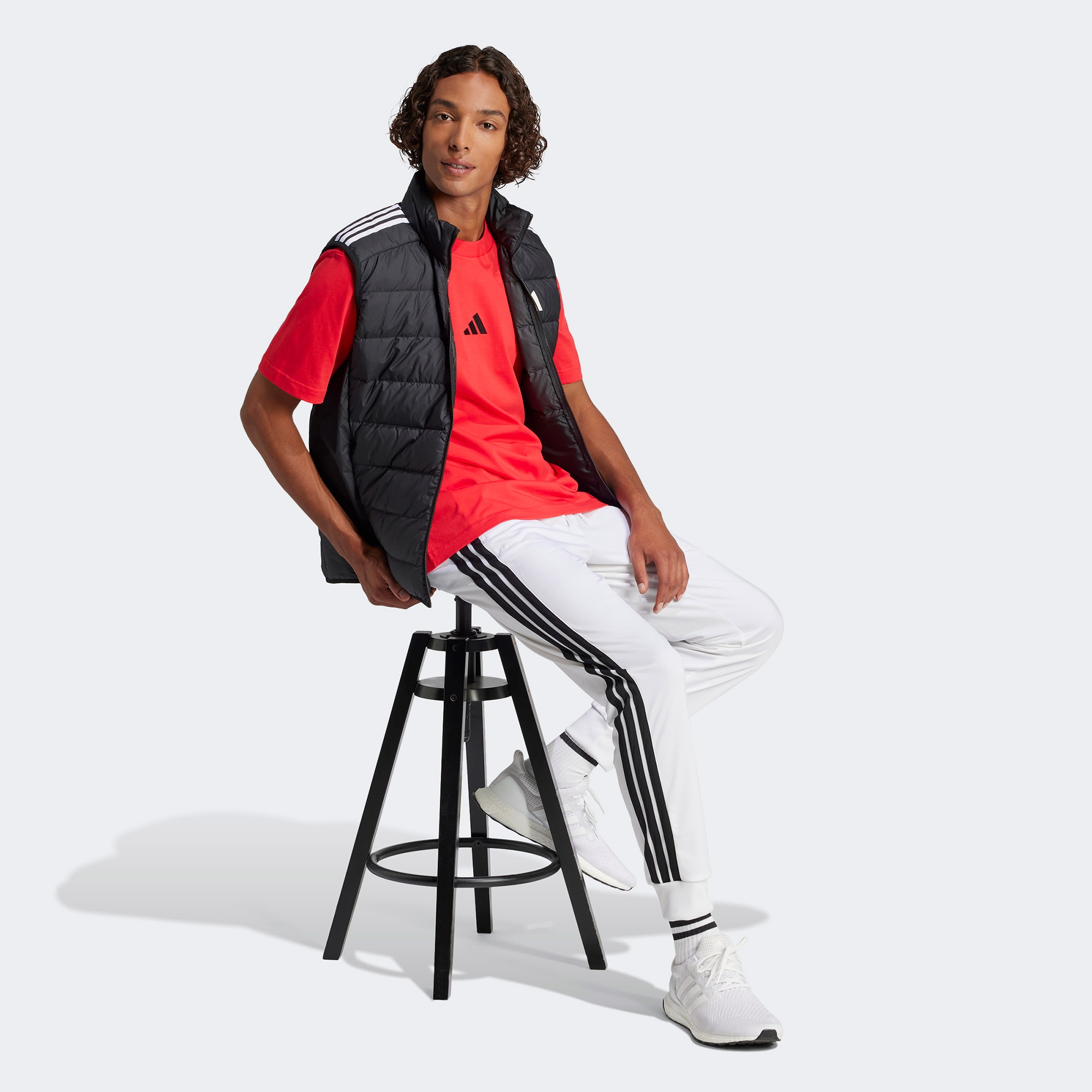 adidas Essentials Small Logo Single Erkek Kırmızı T-Shirt