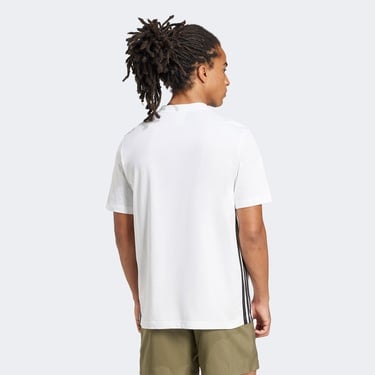  adidas Essentials 3 Stripes Single Erkek Beyaz T-Shirt